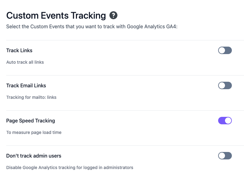 Enable Page Speed Tracking for Google Analytics
